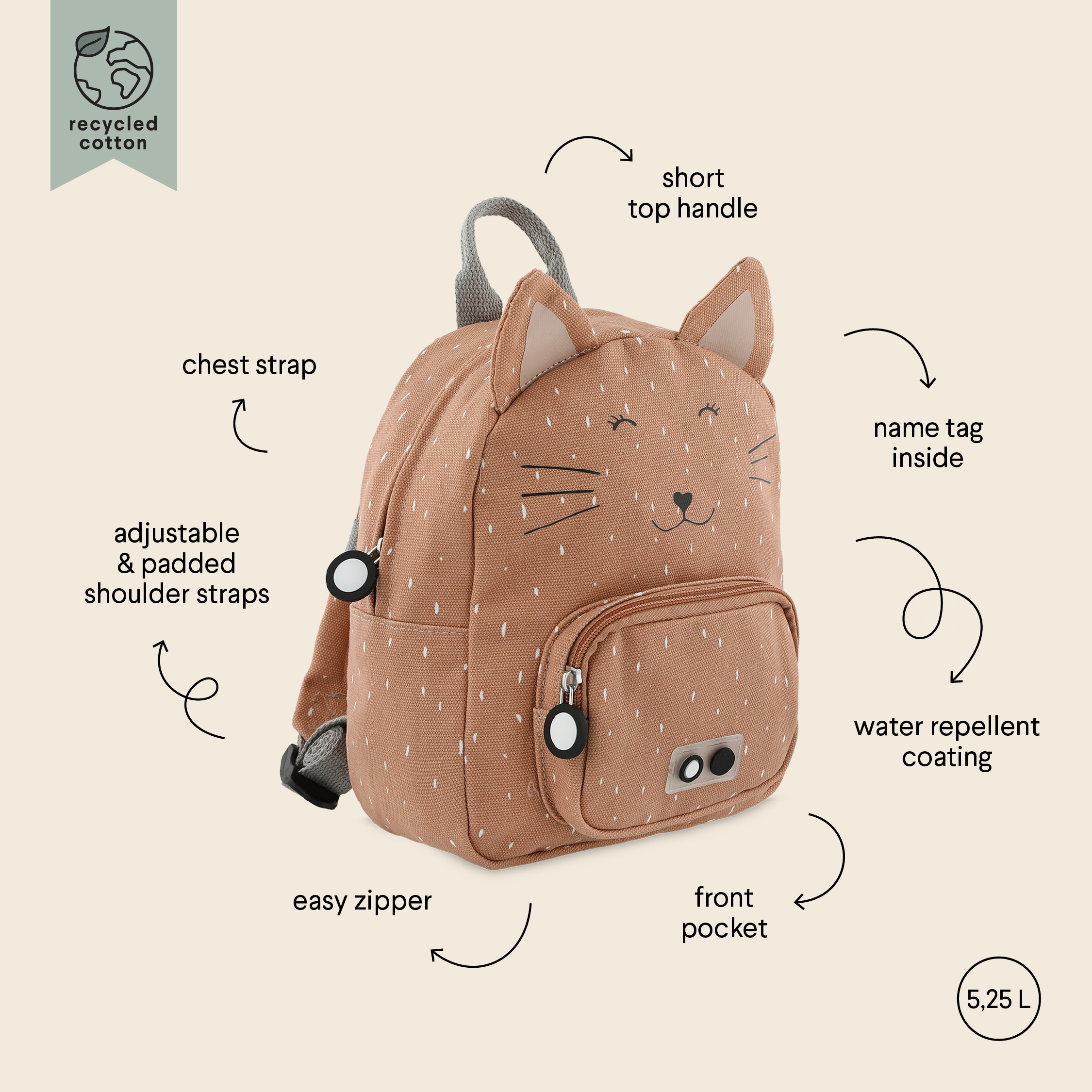 Rucksack klein - Mrs. Cat